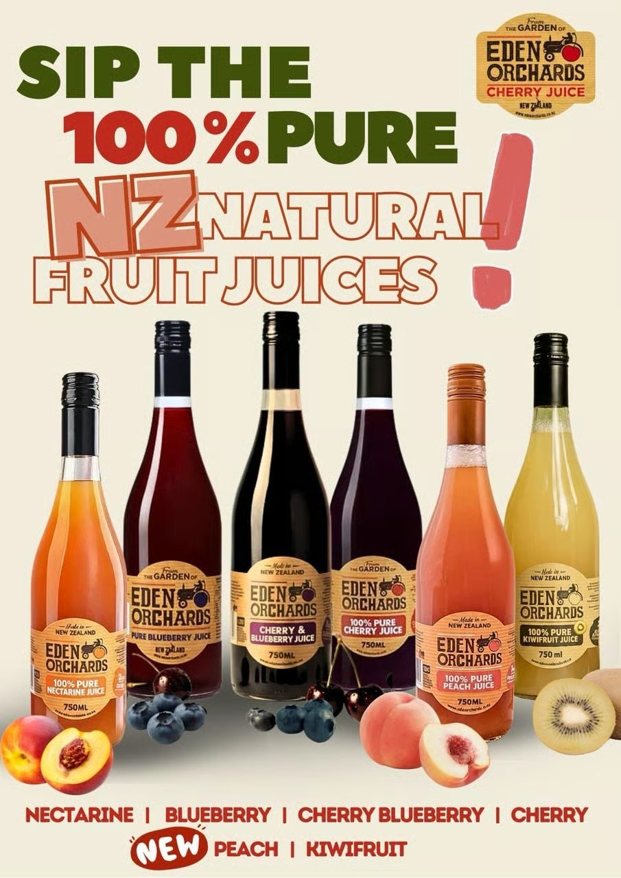 Eden Orchards 100% Pure New Zealand Fruit Juice 750ml