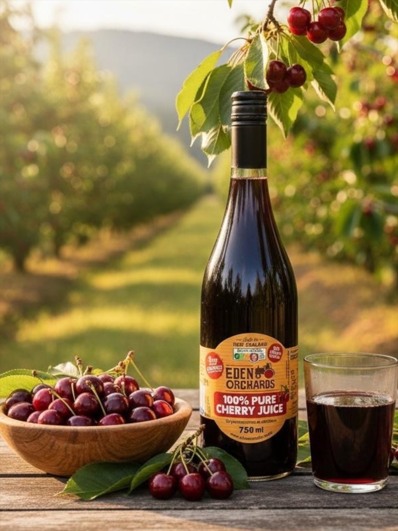 Eden Orchards 100% Pure Cherry Juice 750ml No Sugar Added