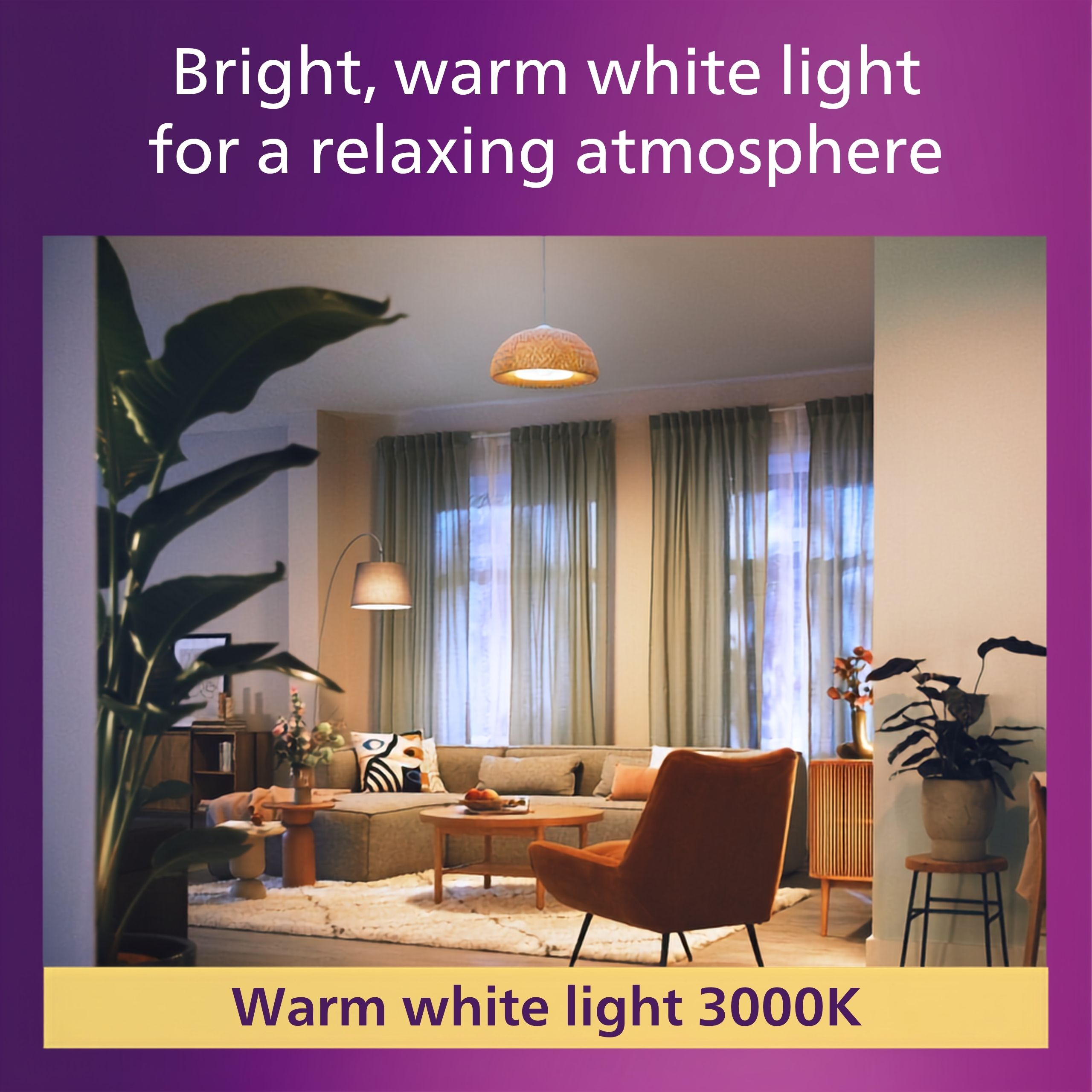 Philips MyCare UltraBright E27 LED Bulb, 4W 640lm 3000K Warm White