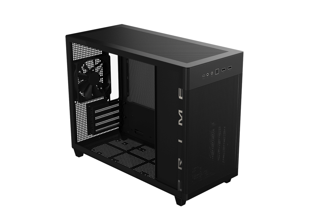 ASUS PRIME AP201 MESH mATX CASE WITH TEMPERED GLASS, 1 YEAR WARRANTY