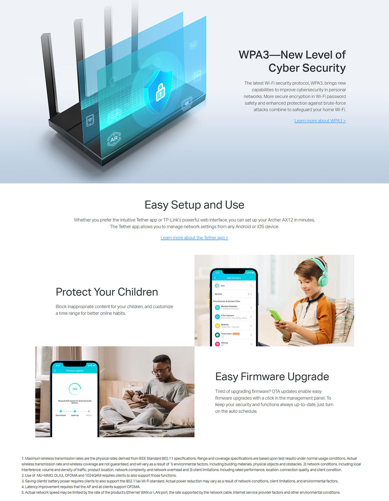 WPA3 security and app management