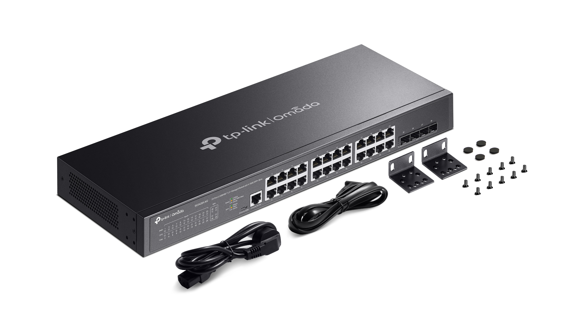 TP-Link Omada JetStream SG3428X M2 24-Port 2.5GBASE-T L2+ Managed Switch, 4x 10GE SFP+ Slots