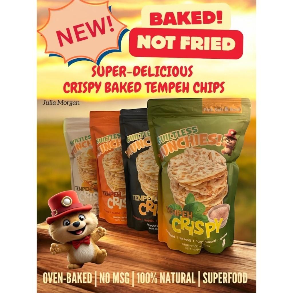 Guiltless Munchies! Baked Crispy Tempeh Chips 80-100g