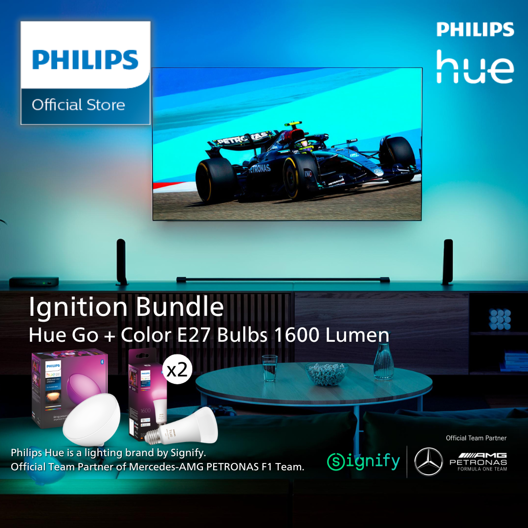 Philips Hue Ignition Bundle: Hue Go Portable Lamp + x2 Hue E27 White & Colour Ambience Bulb – No, I have one