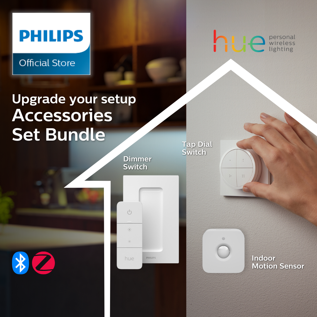 Philips Hue Accessories Home Set Bundle | Includes Dimmer, Tap Dial Switch and Motion Sensor