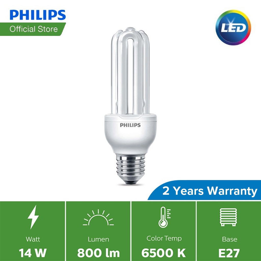Philips Essential Energy Saver Bulb 11W/14W/18W/23W (2700K/ 6500K) – 14W 6500K