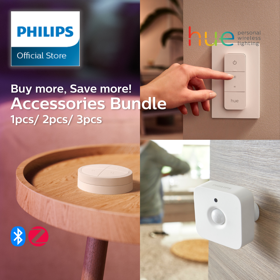 Philips Hue Accessories Bundle (Choose from 1pc, 2pc, 3pc) | Buy More, Save More! – 2pc / Motion Sensor