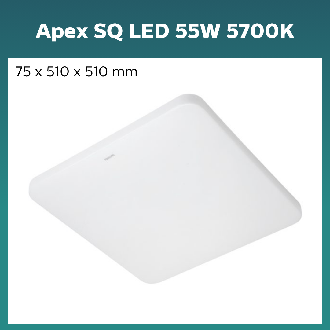 Philips APEX Ceiling Light | 5700K Color Temperature Large Ceiling Light – Apex SQ 55W 5700K