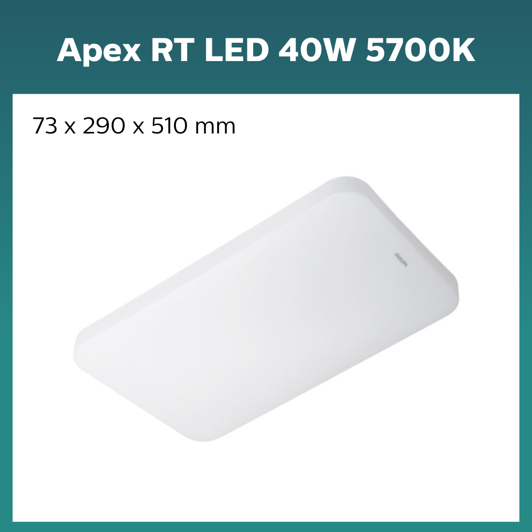 Philips APEX Ceiling Light | 5700K Color Temperature Large Ceiling Light – Apex RT 40W 5700K