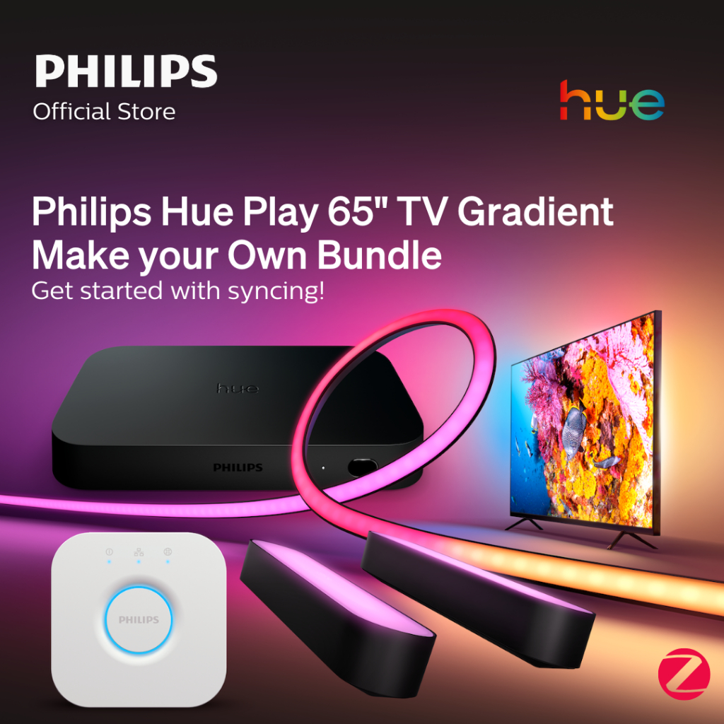 Philips Hue Play TV Gradient 65" Lightstrip (KR Plug) | TV Backlight | | Home Movie Entertainment Bundle