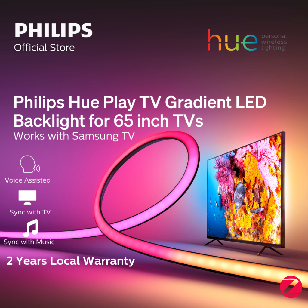 Philips Hue Play TV Gradient LED Backlight for 65 inch TVs (KR Plug) | *Sync with TV, Music and Gaming