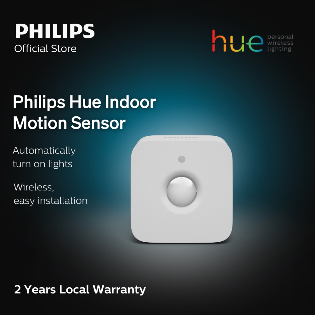 Philips Hue Smart Motion Sensor (Easy Installation) | Bluetooth, Alexa, Google Assistant, Hue App Compatible