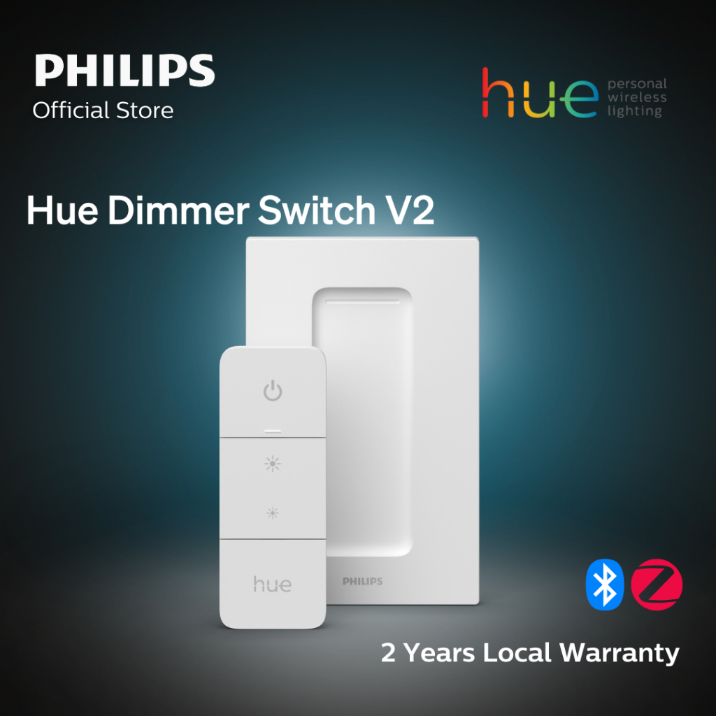 Philips Hue Dimmer Remote Switch V2 (Latest), light control remote control | Alexa, Google Assistant, Hue App Compatible