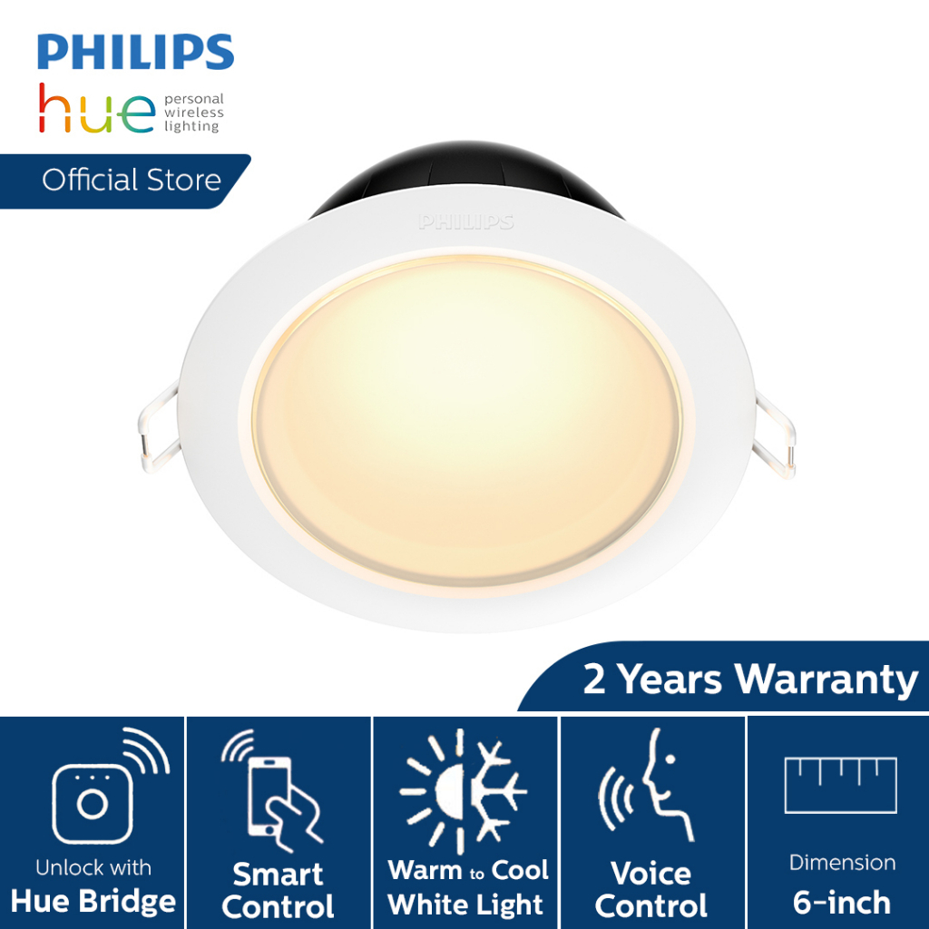 Philips Garnea Hue Downlight - White Ambience 5/6 Inch – 6 Inch