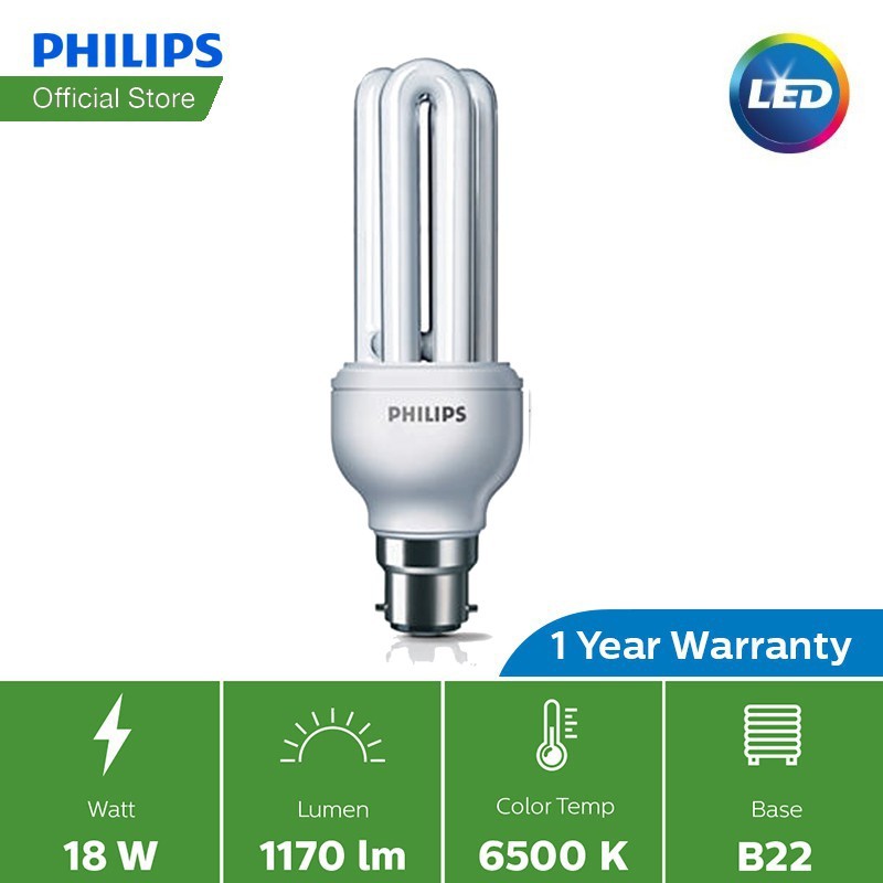 Philips Essential Energy Saver Bulb 11W/14W/18W/23W (2700K/ 6500K) – 18W 6500K B22