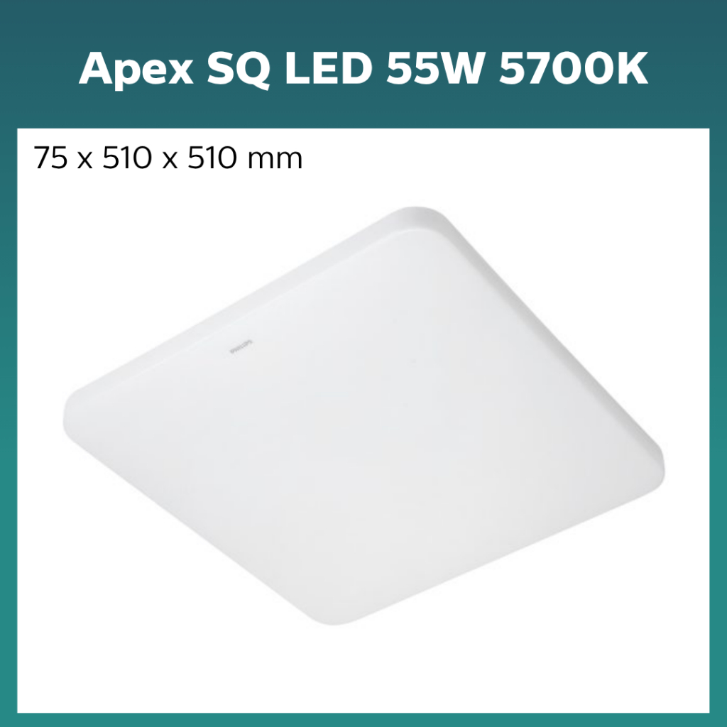 Philips APEX Celing Light | 5700K Color Temperature Large Ceiling Light – Apex SQ LED 55W 5700