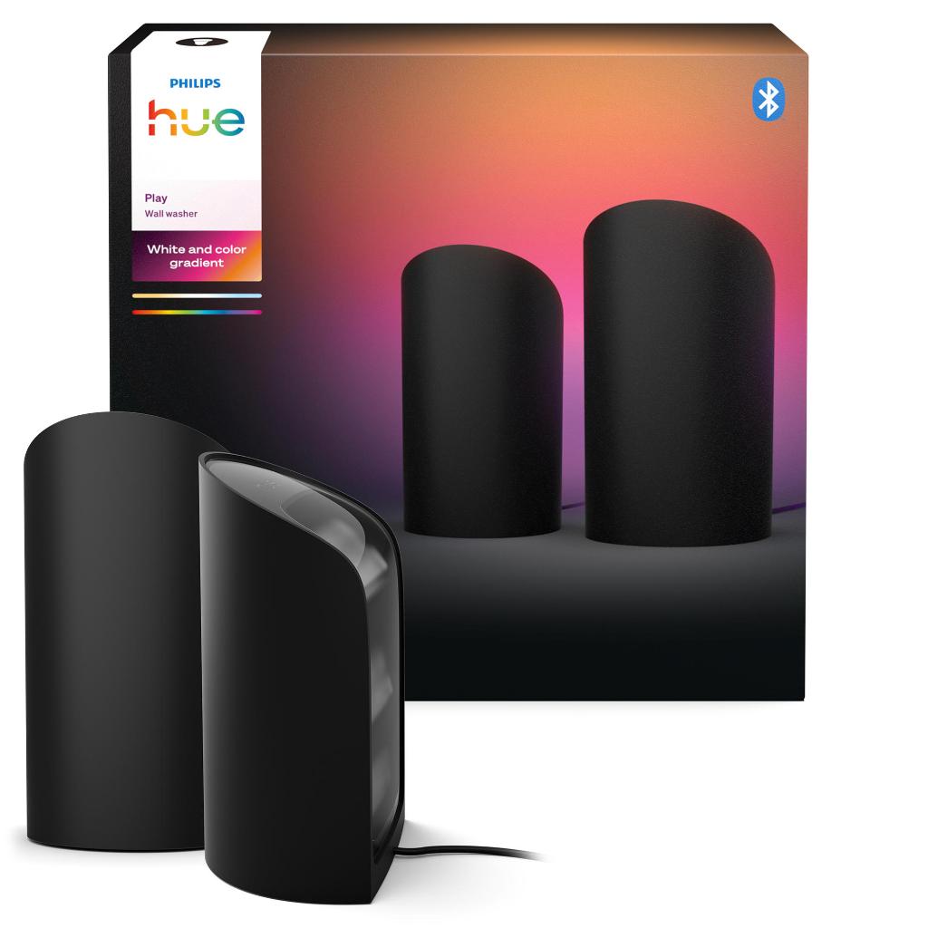 Philips Hue Play Smart Wall Washer Black, White & Colour Light with ColorCast Technology, Bluetooth – 2 PACK