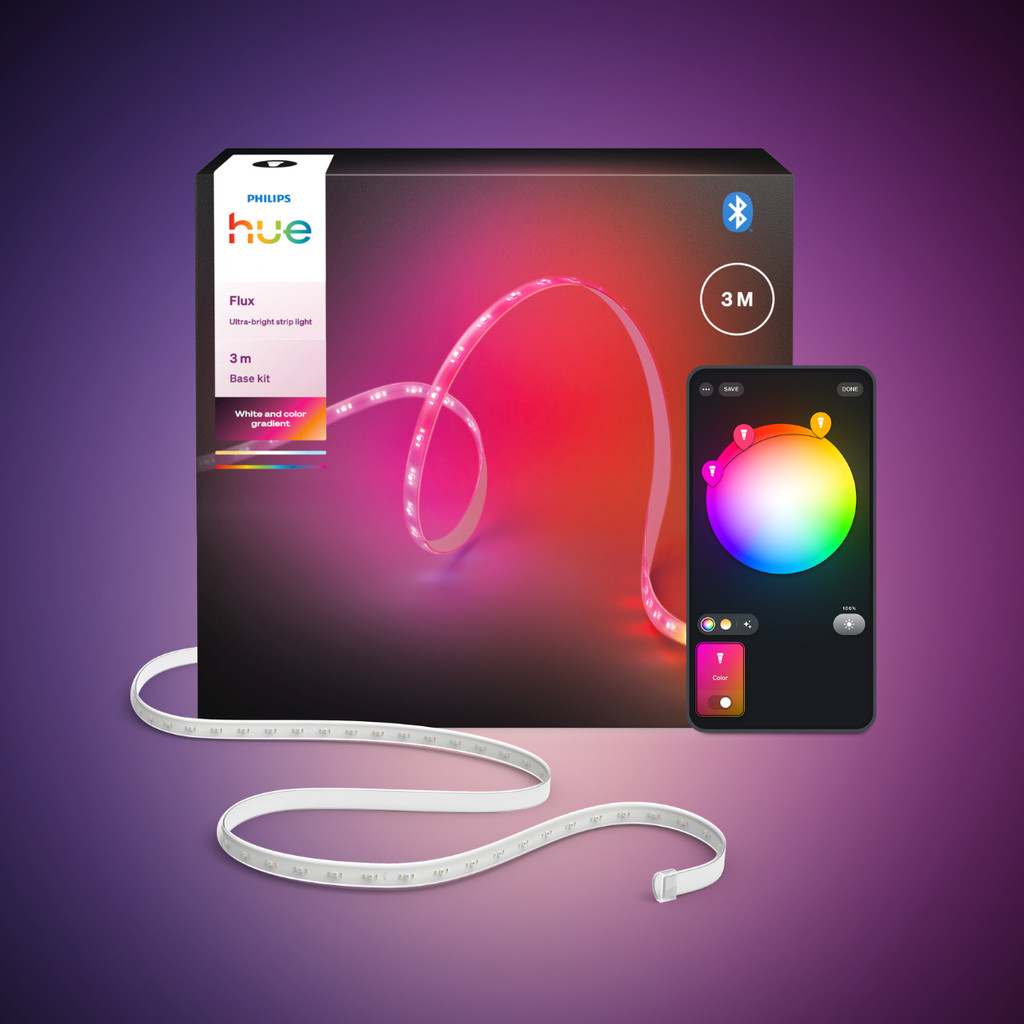 Philips Hue Flux Ultra Bright Strip Light 3m, White and Color Gradient – 5 Meters / No I Dont Need