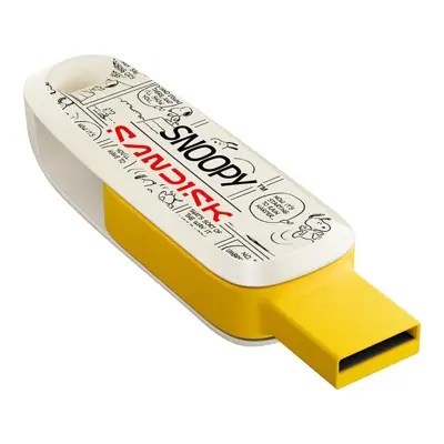 Sandisk Snoopy Phone Drive USB, 64GB, Yellow, Dual USB-A and USB-C connectors, 5Y – 128GB