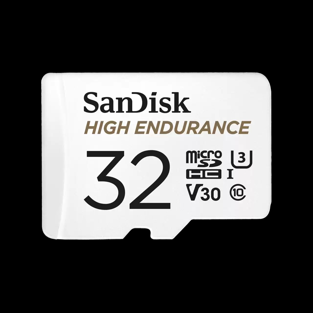 sandisk SanDisk High Endurance microSDHC™ Card, SQQNR, UHS-I, C10, U3, V30, 100MB/s R, 40MB/s W, SD adaptor, 2Y – 32GB