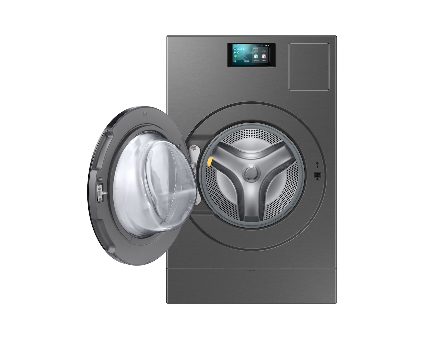 samsung 25kg/15kg Bespoke AI Laundry Front-load Washer & Dryer-Heatpump Dark Silver
