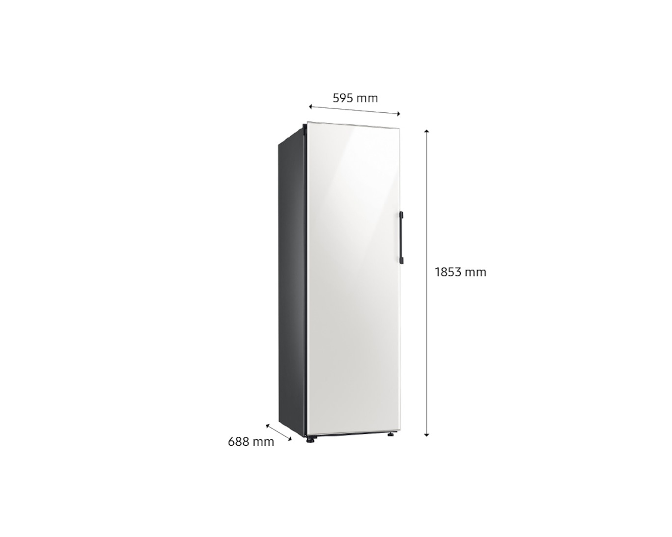 samsung 323L Bespoke Refrigerator 1 Door-Customisable Design Panel Ready