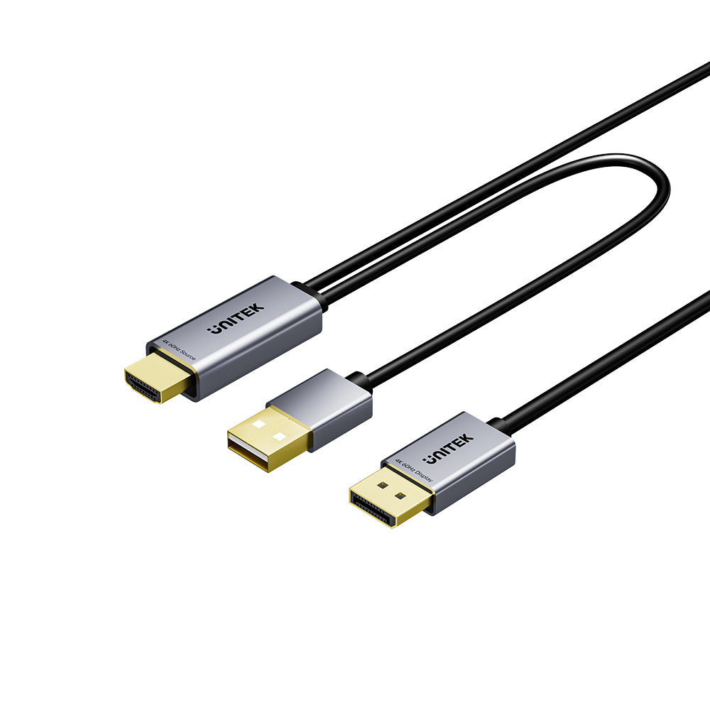 UNITEK 1.8M, 4K 60HZ HDMI TO DP ADAPTER CABLE W