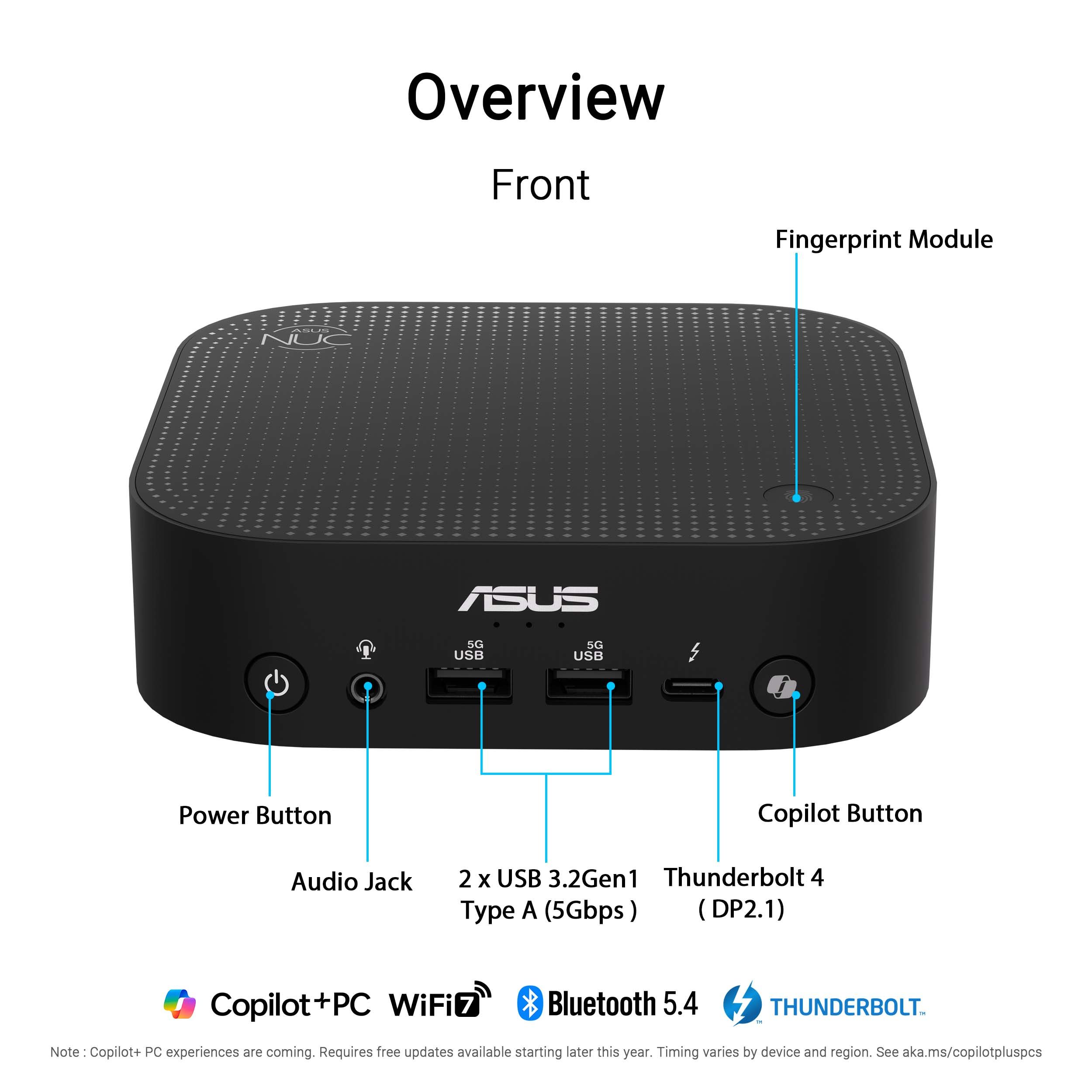 ASUS RNUC14LNKU9094N3 ASUS NUC 14 PRO AI U9-288V (LPDDR5x 32G) 1TB SSD Win 11 Pro
