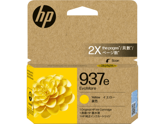 HP HP 937E EVOMORE YELLOW ORIGINAL INK CRTG