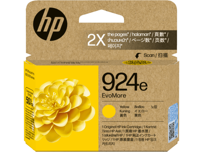 HP HP 924E EVOMORE YELLOW ORIGINAL INK CRTG