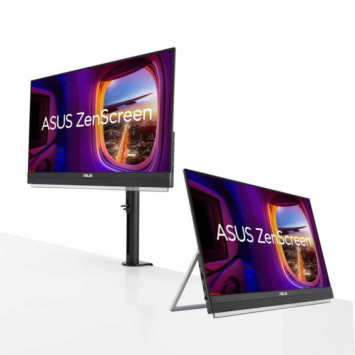 ASUS ZenScreen MB229CF portable monitor – 22-inch (21.5-inch viewable size) FHD (1920 x 1080), IPS technology, 100Hz, USB-C® PD 60W, speakers, handle/foldable stand design, C-clip, subwoofer, 2.1-channel audio, environmentally sustainable