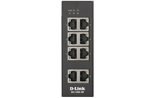 D-Link 8-Port Gigabit DIN-Rail Unmanaged Industrial Switch (DIS-100G-8W)