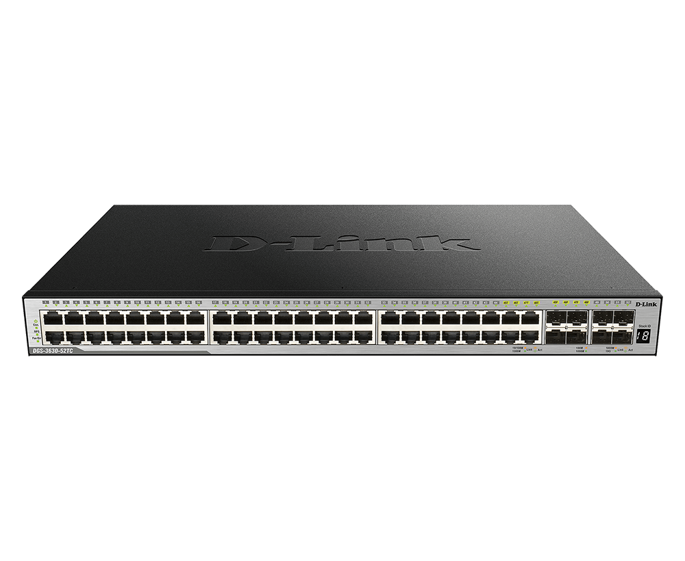 D-Link 52-Port Layer 3 Stackable Managed Gigabit Switch (DGS-3630-52TC)