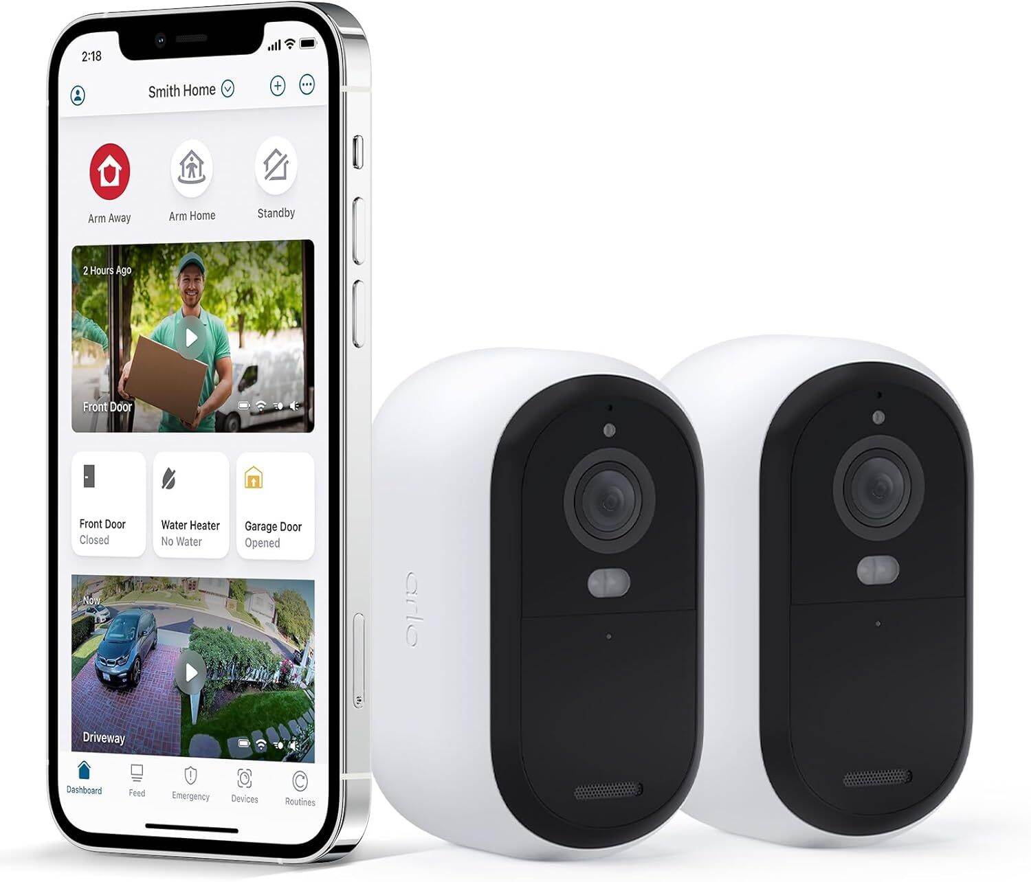 Arlo Essential Outdoor 2K Security Camera (2nd Generation) โ 2 Camera Pack