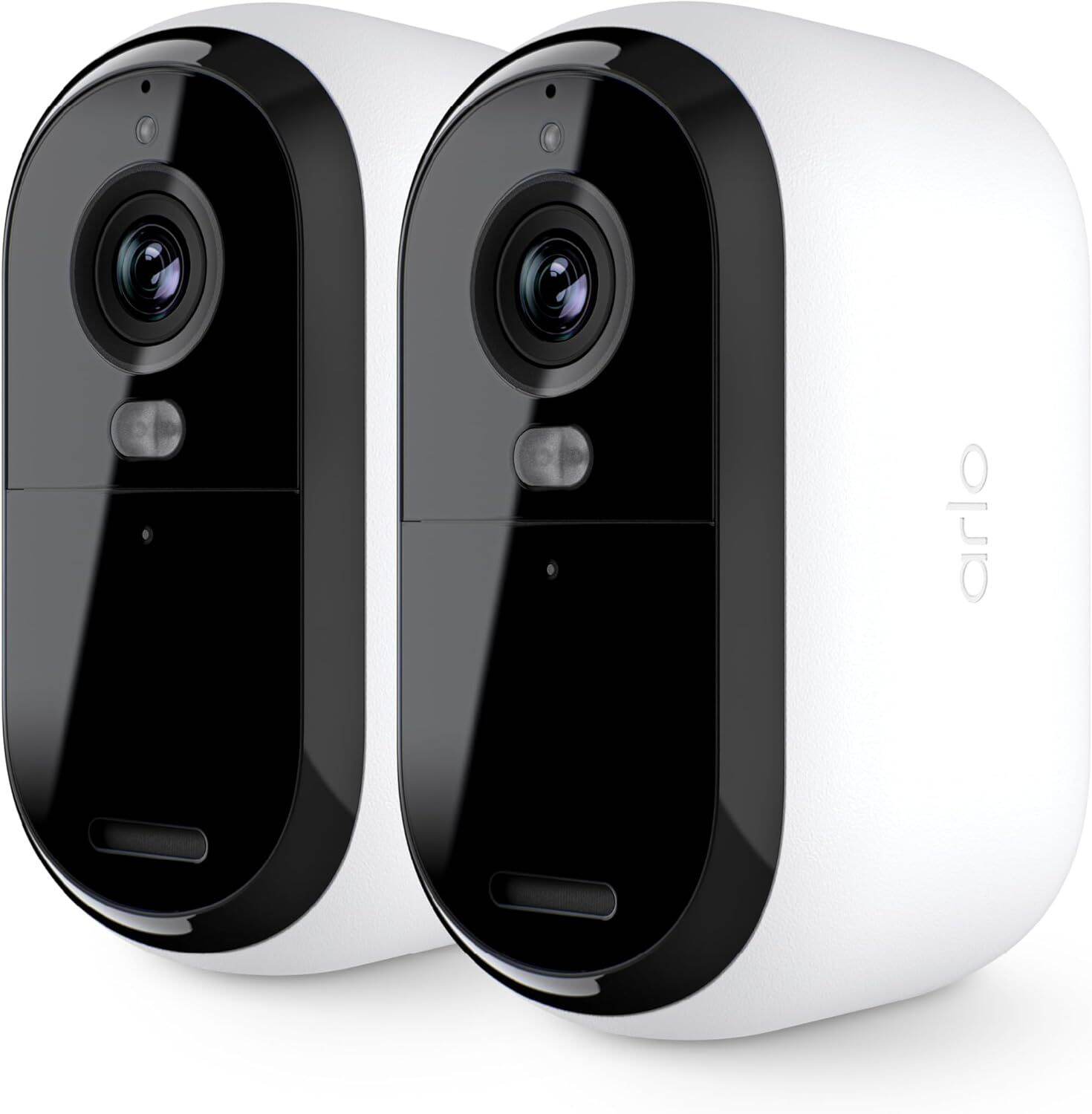 Arlo Essential 2K Outdoor Security Camera with Power Over Ethernet Adapter (PoE) โ 2 Camera Pack
