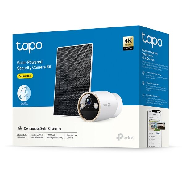 TP-Link Tapo C460 Kit 4K 8MP Solar-Powered Outdoor Security Camera Kit
