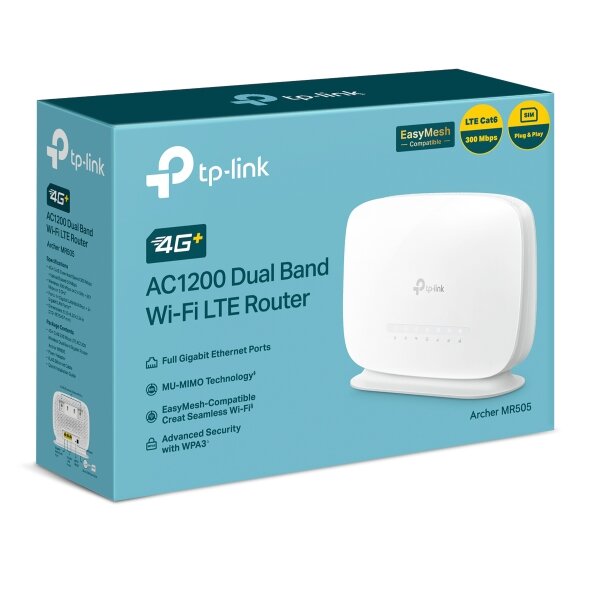TP-Link Archer MR505 4G+ Cat6 AC1200 Dual-Band Gigabit Router