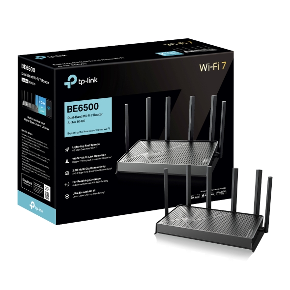 TP-Link Archer BE400 BE6500 Dual-Band WiFi 7 Router