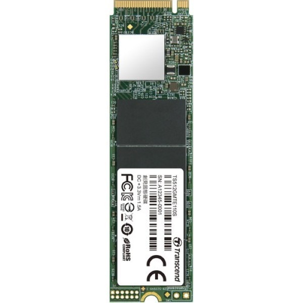 Transcend MTE110S, 512GB, M.2 2280,PCIe Gen3x4, 3D TLC