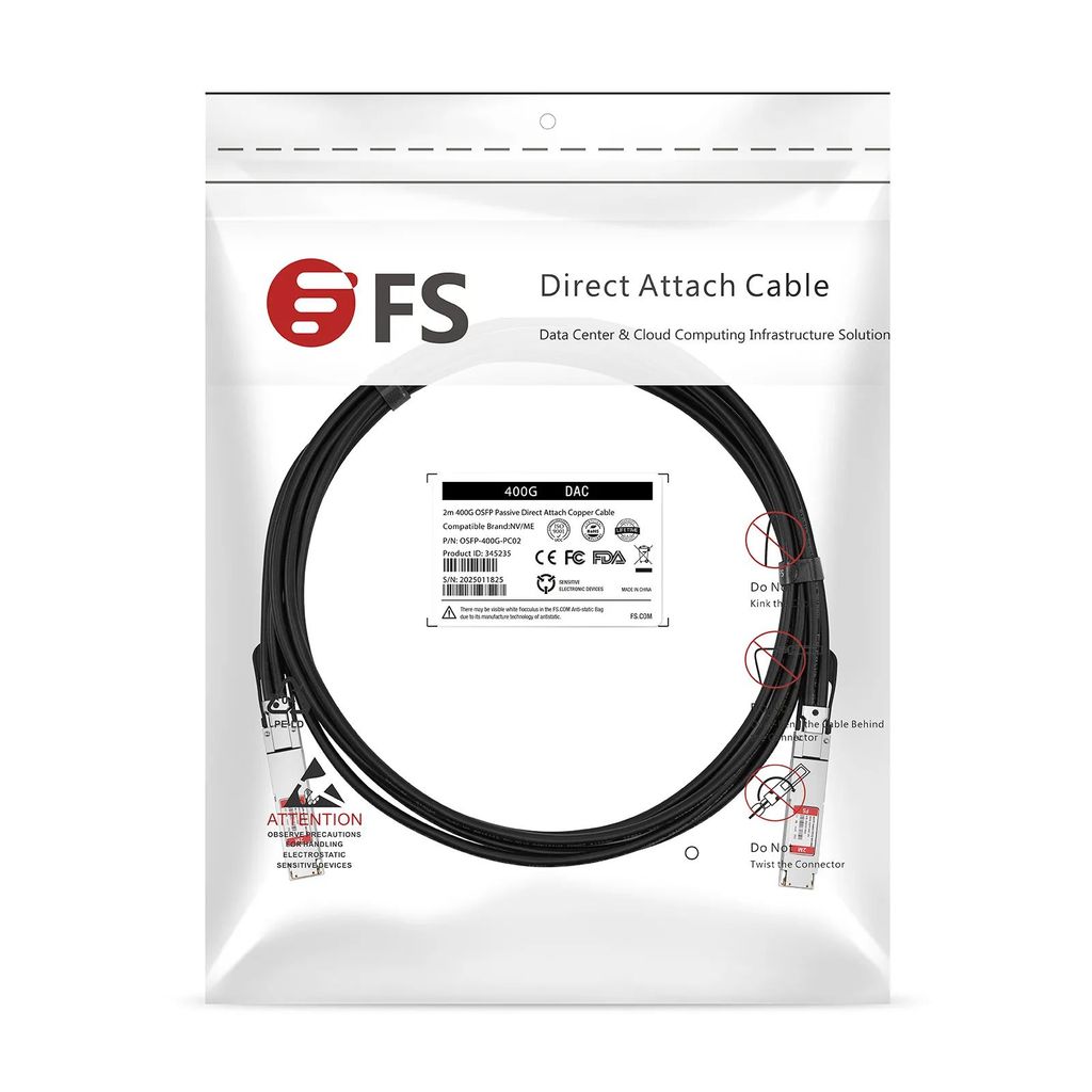 NVIDIA QSFP112 400G DAC Cable 40cm High-Speed Networking