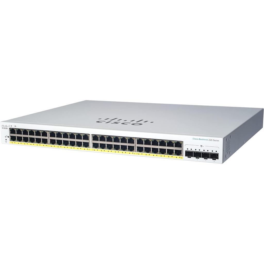 CISCO CBS220 SMART 48-PORT GE FULL POE 4X10G