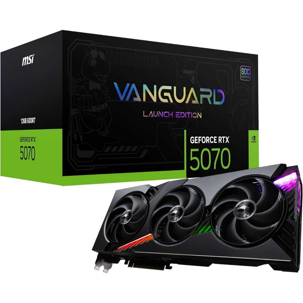 MSI RTX5070 VANGUARD SOC 12G D7 GAMING GRAPHICS CARD