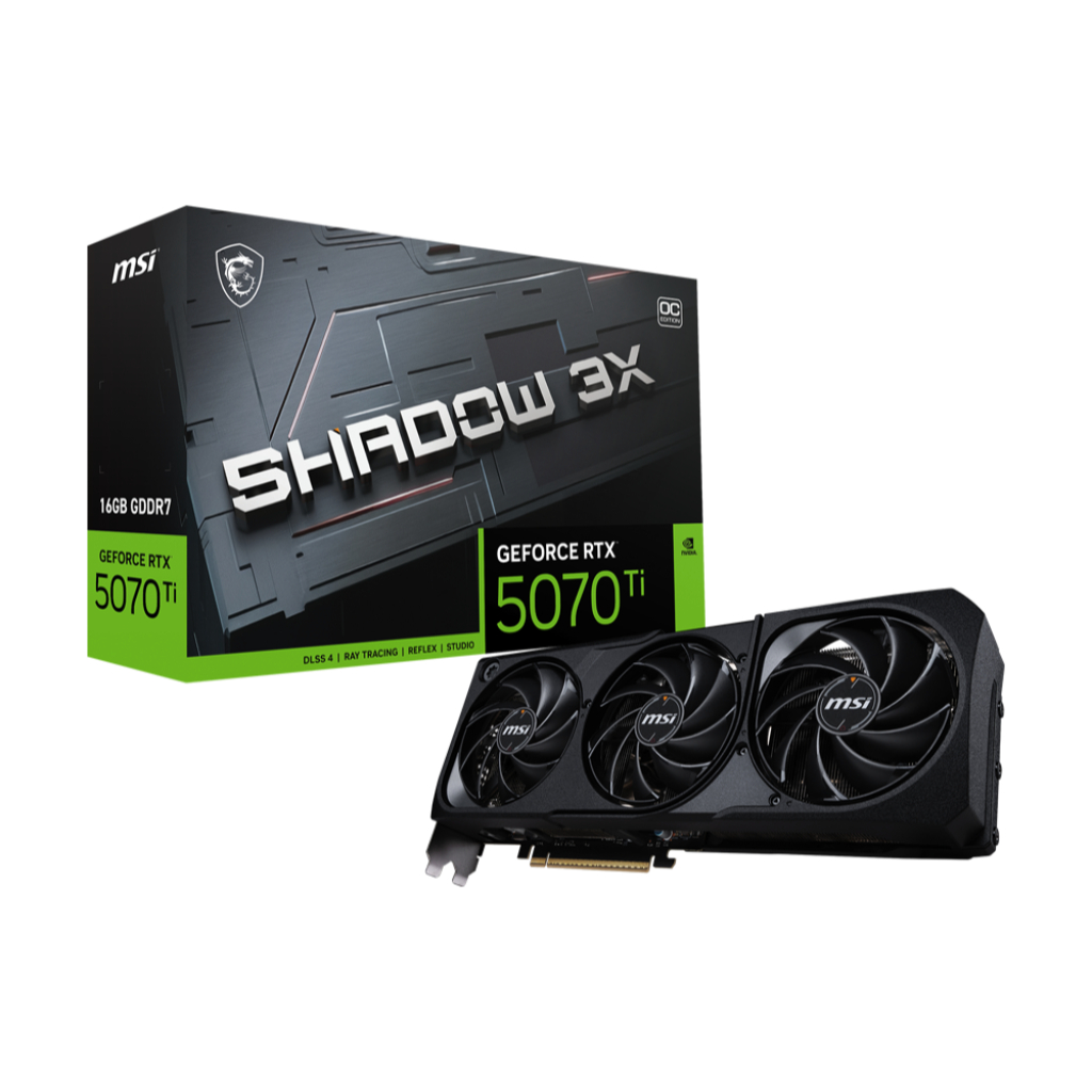 MSI RTX5070TI SHADOW 3X OC 16G D7 GAMING GRAPHICS CARD