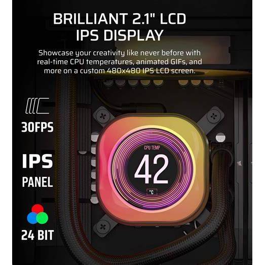 CORSAIR iCUE LINK TITAN 240 RX LCD Liquid CPU Cooler CS-CW-9061022-WW