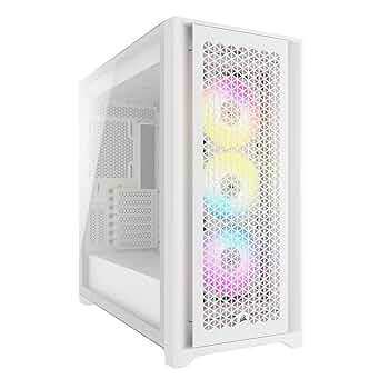 Corsair iCUE 5000D RGB Airflow Tempered Glass Mid-Tower Case, True White CS-CC-9011243-WW
