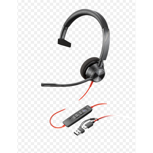 HP POLY BW 3310 MONO USB-C HS +USB-C/A