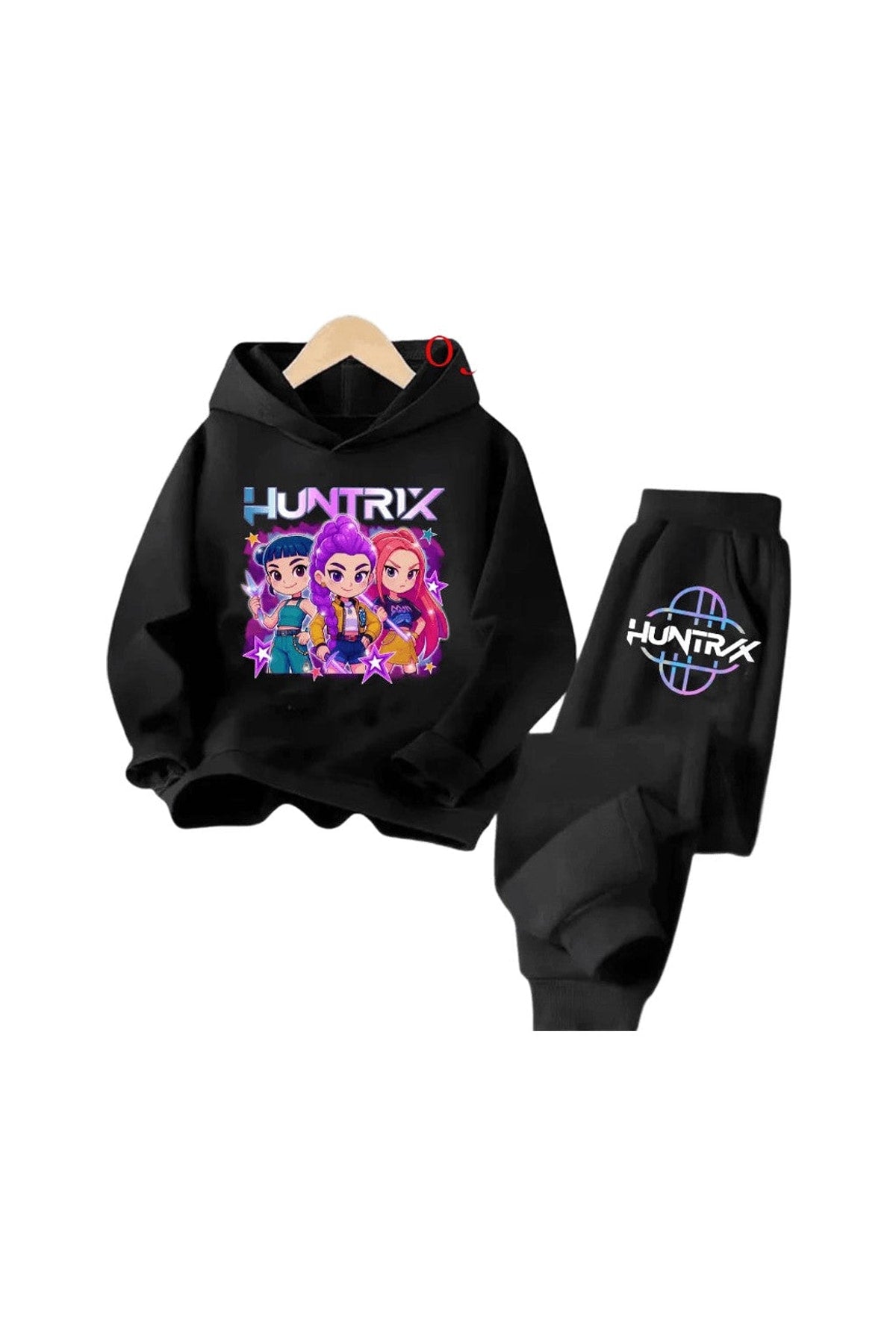2025 movie korean style Sets Children Hoodies Kpop Demon Hunters Pullover Sweatshirt Trucksuit Cartoon Girls Boy Kids Clothes – SuitG-Blue201-64083 / 150CM