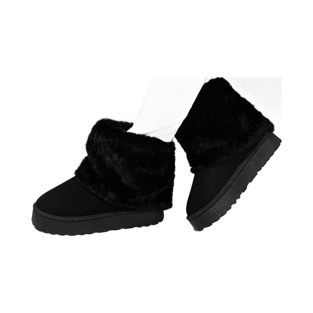 Women Boots Winter Suede Thermal Sleeves Keep Warm Mid-Calf Snow Boots Ladies Comfortable Platform Shoes Zapatos Mujer Size 44 – Light Brown / 44