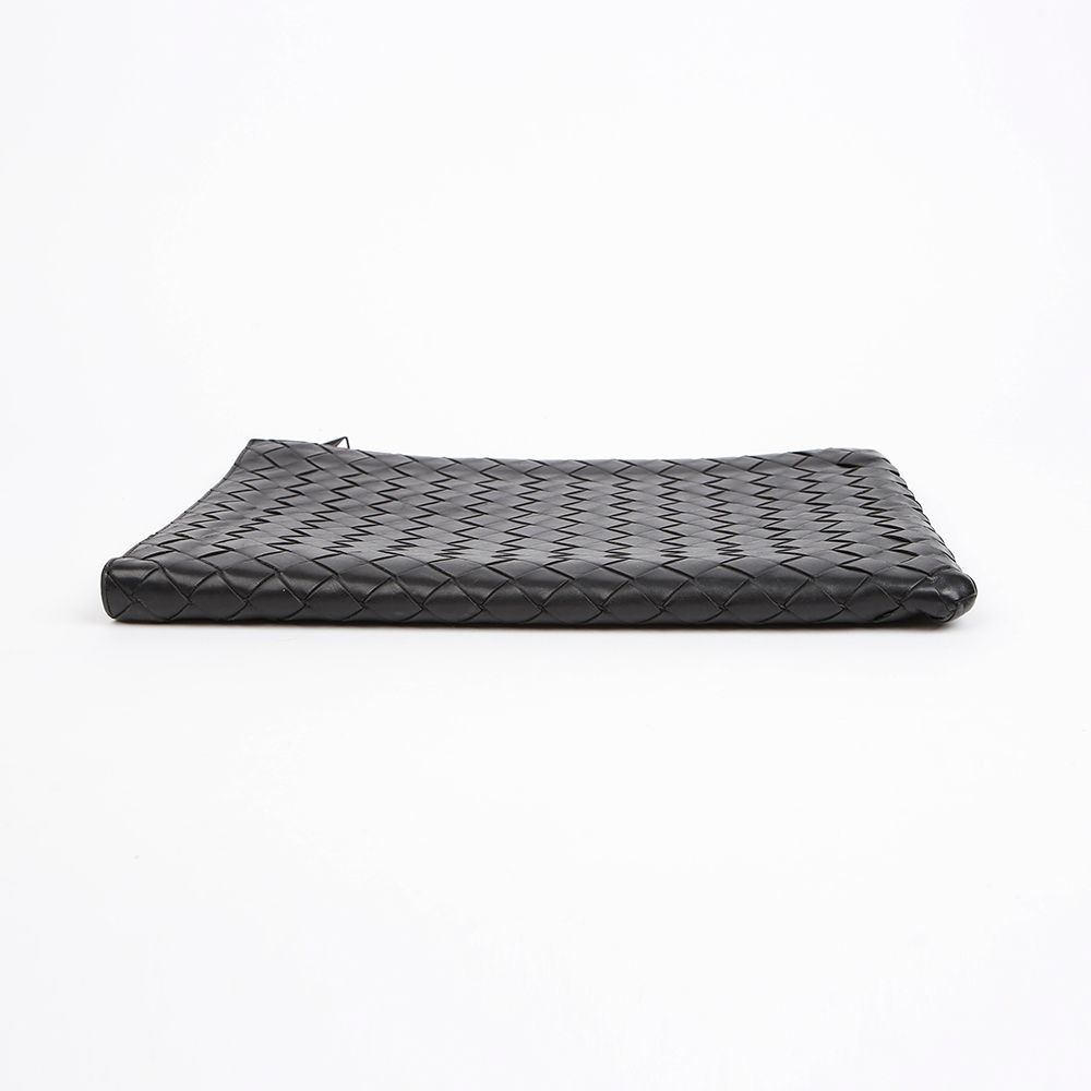 Intrecciato Half-Zip Pouch