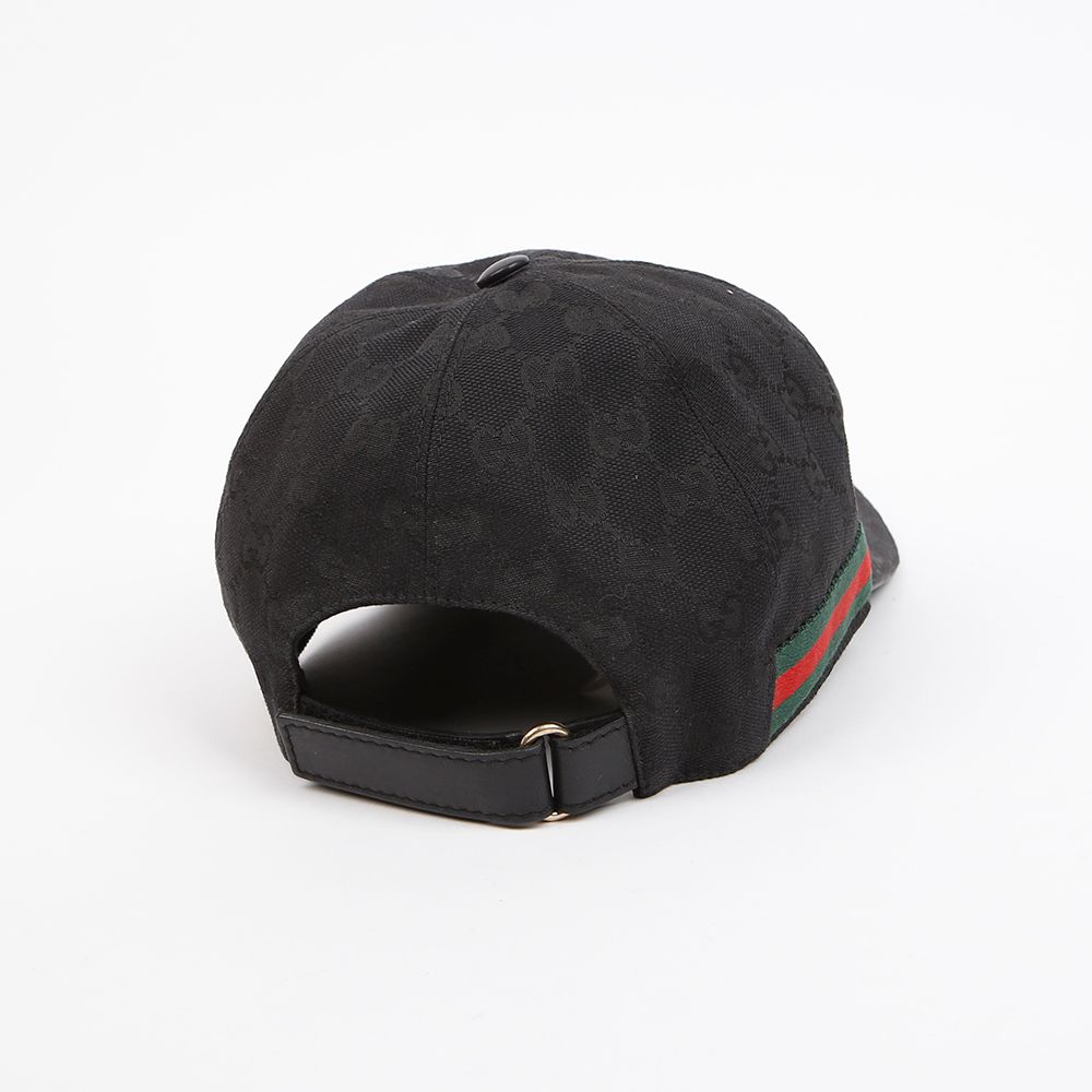 Web GG Canvas Baseball Cap Black